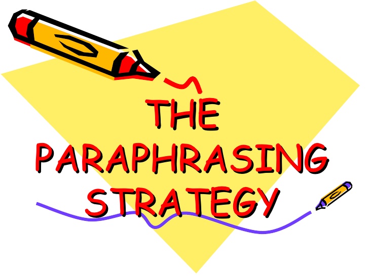 paraphrasing is a strategy of