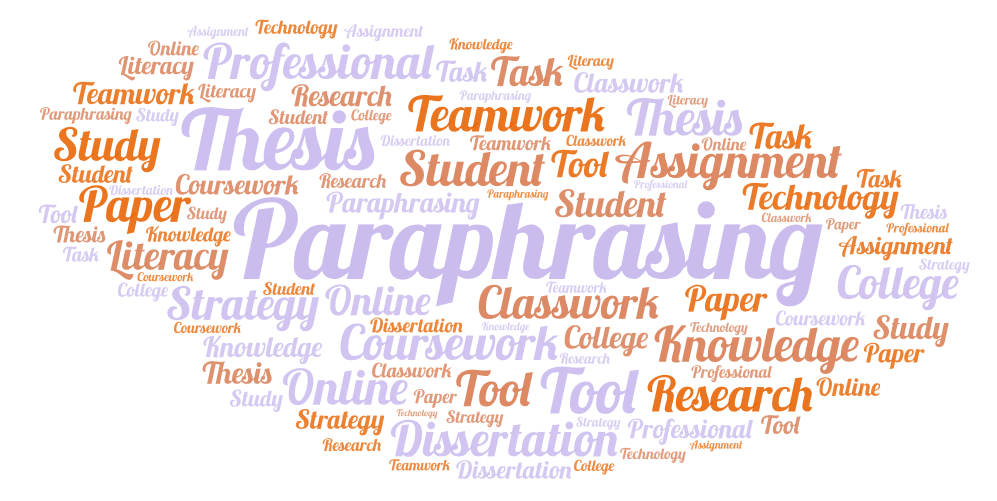 How to use paraphrasing tool for a thesis